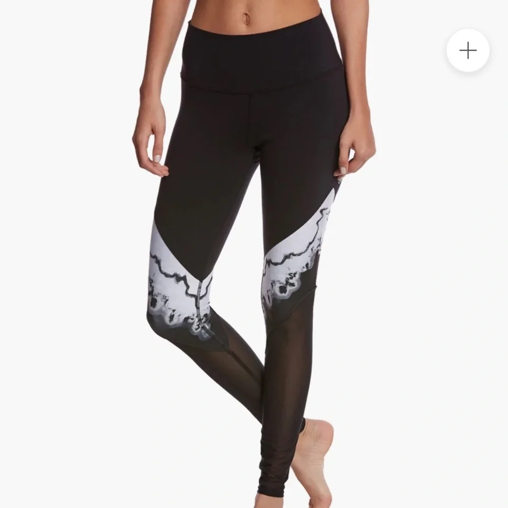 Alo Yoga High Waist Verse Yoga Black White Sheer Leggings XS